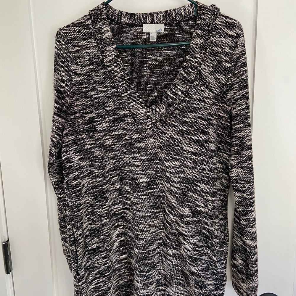 Black and White Speckled tunic sweater